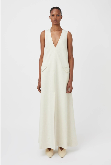 FLORIS MAXI DRESS (IVORY MARLE)