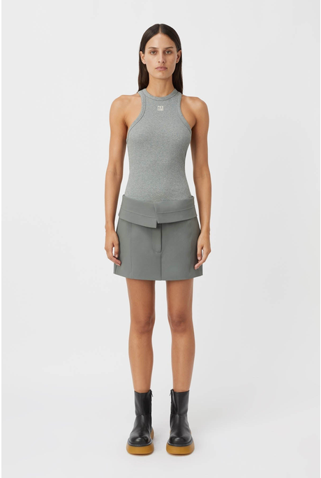 PATTERSON MINI SKIRT (STEEL)
