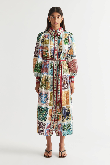WOND-A-LAND MIDI SHIRT DRESS (KALEDOSCOPE)