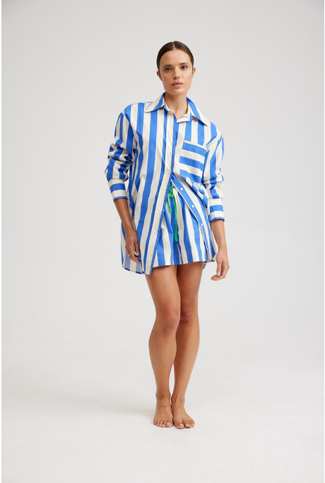BUDDY SHIRT (SAPPHIRE MILK STRIPE)