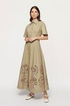 ANNALISE SHIRT DRESS (PALE OLIVE GREEN)