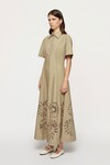 ANNALISE SHIRT DRESS (PALE OLIVE GREEN)