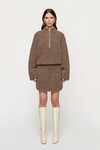 BOYD BOUCLE HALF ZIP (WALNUT)