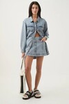 CORIE LONGLINE DENIM SHIRT (DENIM)