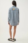CORIE LONGLINE DENIM SHIRT (DENIM)
