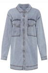 CORIE LONGLINE DENIM SHIRT (DENIM)
