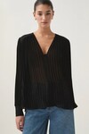 CATHEDRA PLEATED BLOUSE (BLACK)