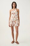 ASSEMBLAGE ASYMETRICAL TOP (FLORAL NATURAL)