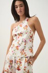 ASSEMBLAGE ASYMETRICAL TOP (FLORAL NATURAL)