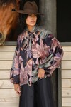 DON'T I BOW IT BLOUSE (MOODY FLORAL)