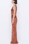 DEVI BOATNECK DRESS (DESERT CHECK)