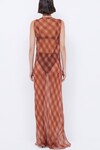 DEVI BOATNECK DRESS (DESERT CHECK)