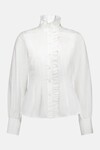 PHILLY FRILLY BLOUSE (WHITE POPLIN)