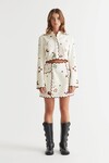 QUEEN OF HEARTS A-LINE MINI SKIRT (TURTLE DOVE)