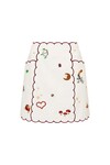 QUEEN OF HEARTS A-LINE MINI SKIRT (TURTLE DOVE)