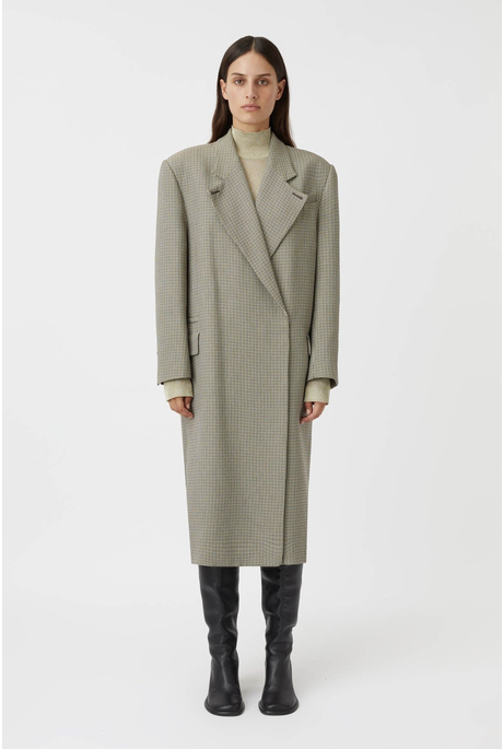 BANKS COAT (BLACK HOUNDSTOOTH)