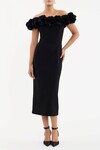 ODETTA MIDI DRESS (BLACK)