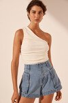 STELLA PATCH POCKET SHORTS (MID BLUE)