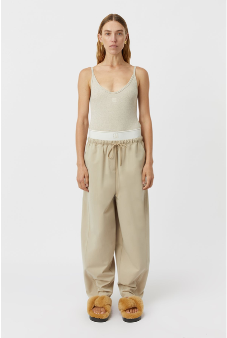 NORA RIB BODYSUIT (TAUPE MARLE)