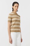 UMI KNIT T-SHIRT (TAN/CREAM)