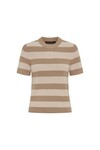 UMI KNIT T-SHIRT (TAN/CREAM)