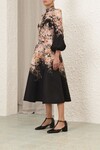 ILLUSTRATION BUTTONED MIDI (BLACK ROCCO)