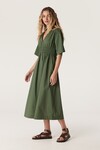 BELLA POPLIN DRESS (MOSS GREEN)