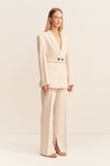 IRENA PINTUCK STRAIGHT LEG PANT (BONE)