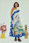 NADIA ONE SHOULDER RUFFLE DRESS (MULTI) 