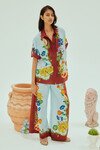 DAHLIA FLORAL LINEN SHIRT (MULTI)