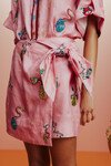 TIMMY EMBROIDERED SARONG SKIRT (PINK) 