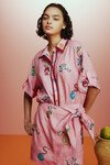 TIMMY EMBROIDERED SARONG SKIRT (PINK) 