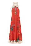 ROSE HALTER DRESS (TANGERINE) 