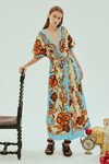 ONDINE WRAP MIDI DRESS (SKY) 