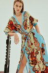 ONDINE WRAP MIDI DRESS (SKY) 