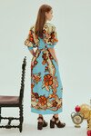 ONDINE WRAP MIDI DRESS (SKY) 