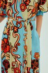 ONDINE WRAP MIDI DRESS (SKY) 