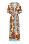 ONDINE WRAP MIDI DRESS (SKY) 
