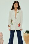 SEB EMBELLISHED BLAZER (CREAM) 