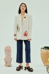 SEB EMBELLISHED BLAZER (CREAM) 