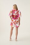 OVERFLOW KNOTTED MINI DRESS (VIVID HIBISCUS) 