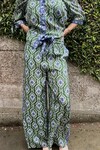WYLIE RELAXED PANT (GREEN/BLUE IKAT) 