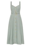 CLAY BELTED MIDI DRESS (WILLOW GREEN)