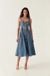 CLAY DENIM MIDI DRESS (90's WASHY)