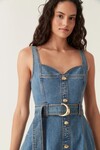 CLAY DENIM MIDI DRESS (90's WASHY)