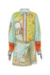 SURREALIST SUMMER MINI SHIRTDRESS (MULIT) 