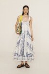 HAZEL SMOCKED EMBROIDERED MIDI DRESS (WHITE)