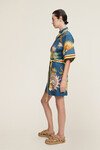 DORIAN LINEN MINI DRESS (NAVY)