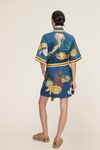 DORIAN LINEN MINI DRESS (NAVY)