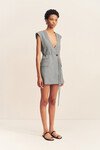 ASHER SLEEVELESS BLAZER DRESS (SMOKE GREY)